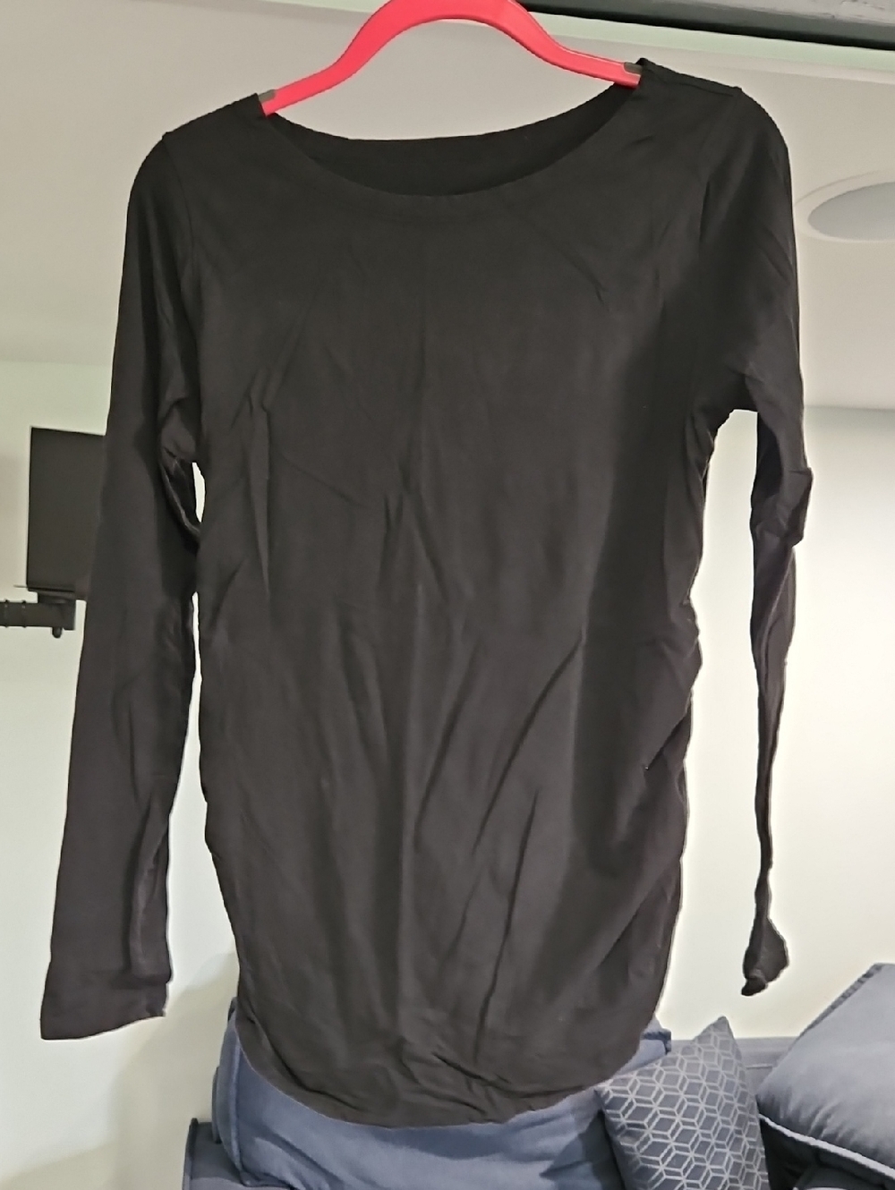 Black Long-Sleeve Women’s Top - Classic  Boatneck